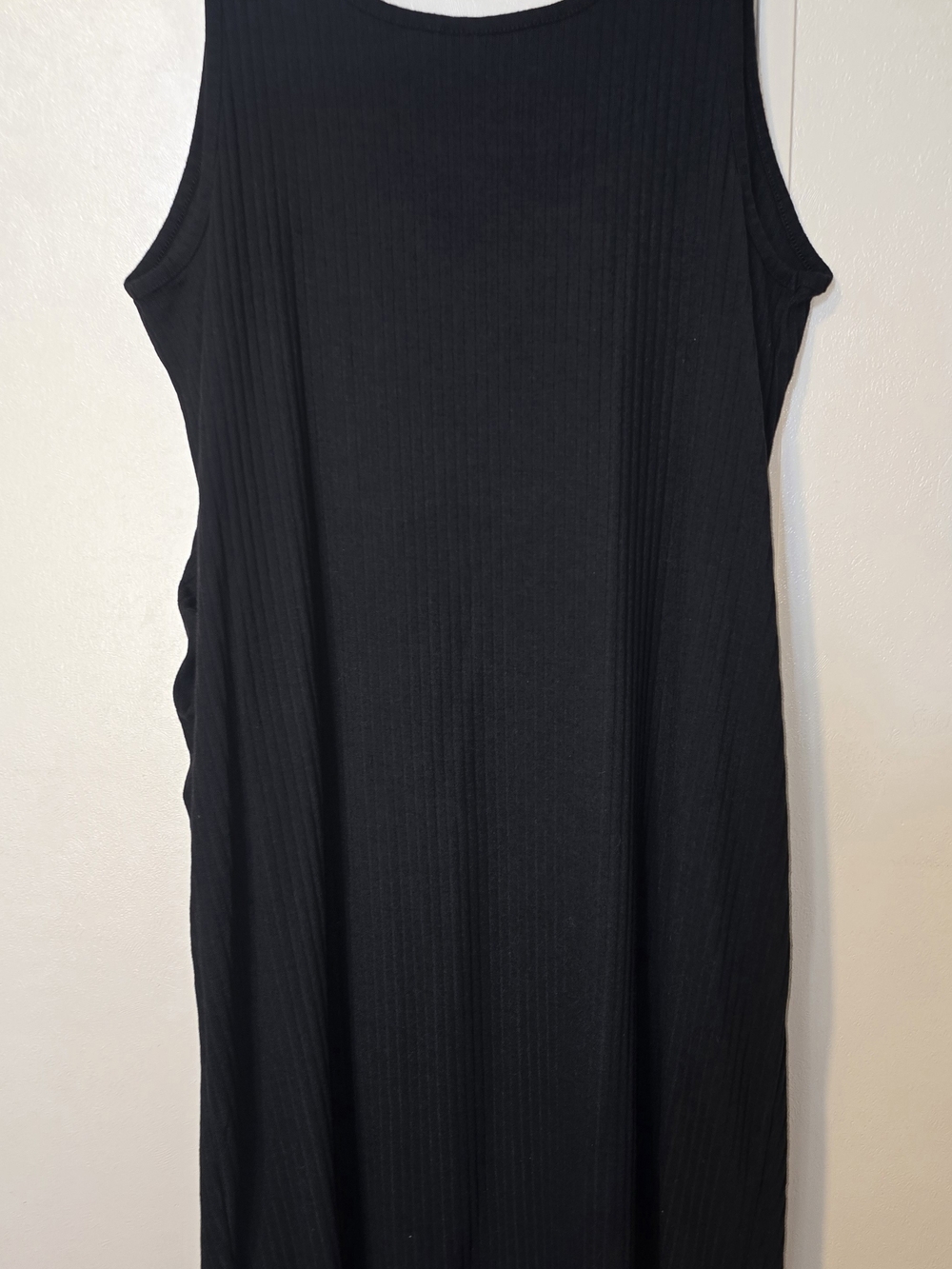 Maternity Ribbed Dress Set Black Large - Picture 4 of 9
